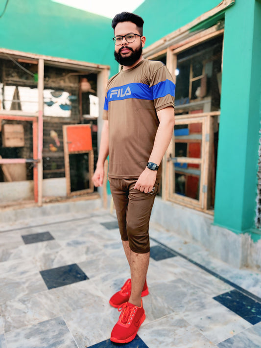 DRIFIT SHORTS TRACKSUIT BROWN