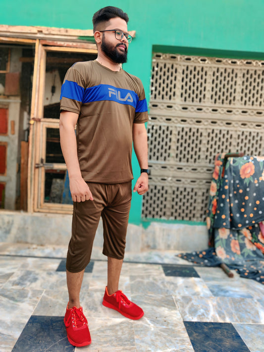 DRIFIT SHORTS TRACKSUIT BROWN